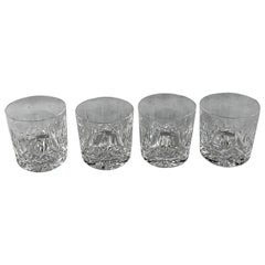 Set of Four Old Fashioned Cut Crystal Glasses by Waterford in Pattern Lismore