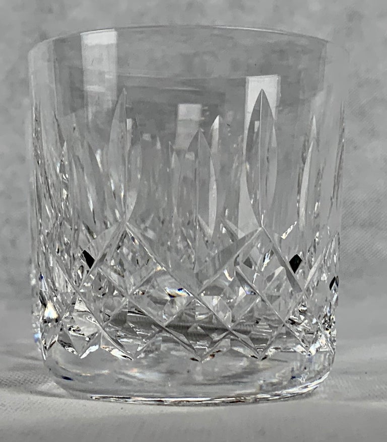 Set of Four Old Fashioned Cut Crystal Glasses by Waterford in Pattern
