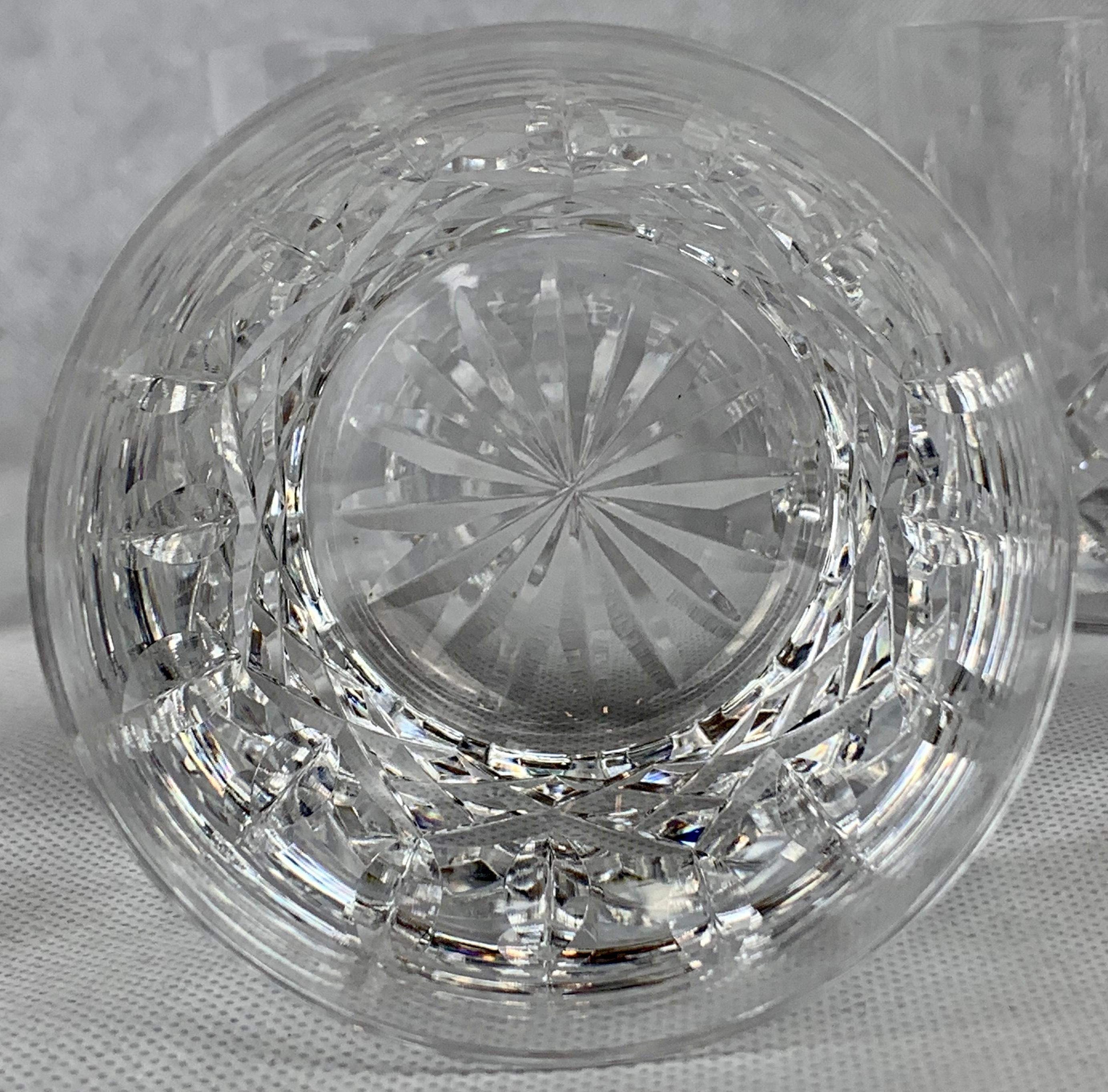 Irish   Set of Four Old Fashioned Cut Crystal Glasses by Waterford in Pattern Lismore 