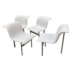 Set of Four Wave Chairs by Giovanni Offredi for Saporiti Italia