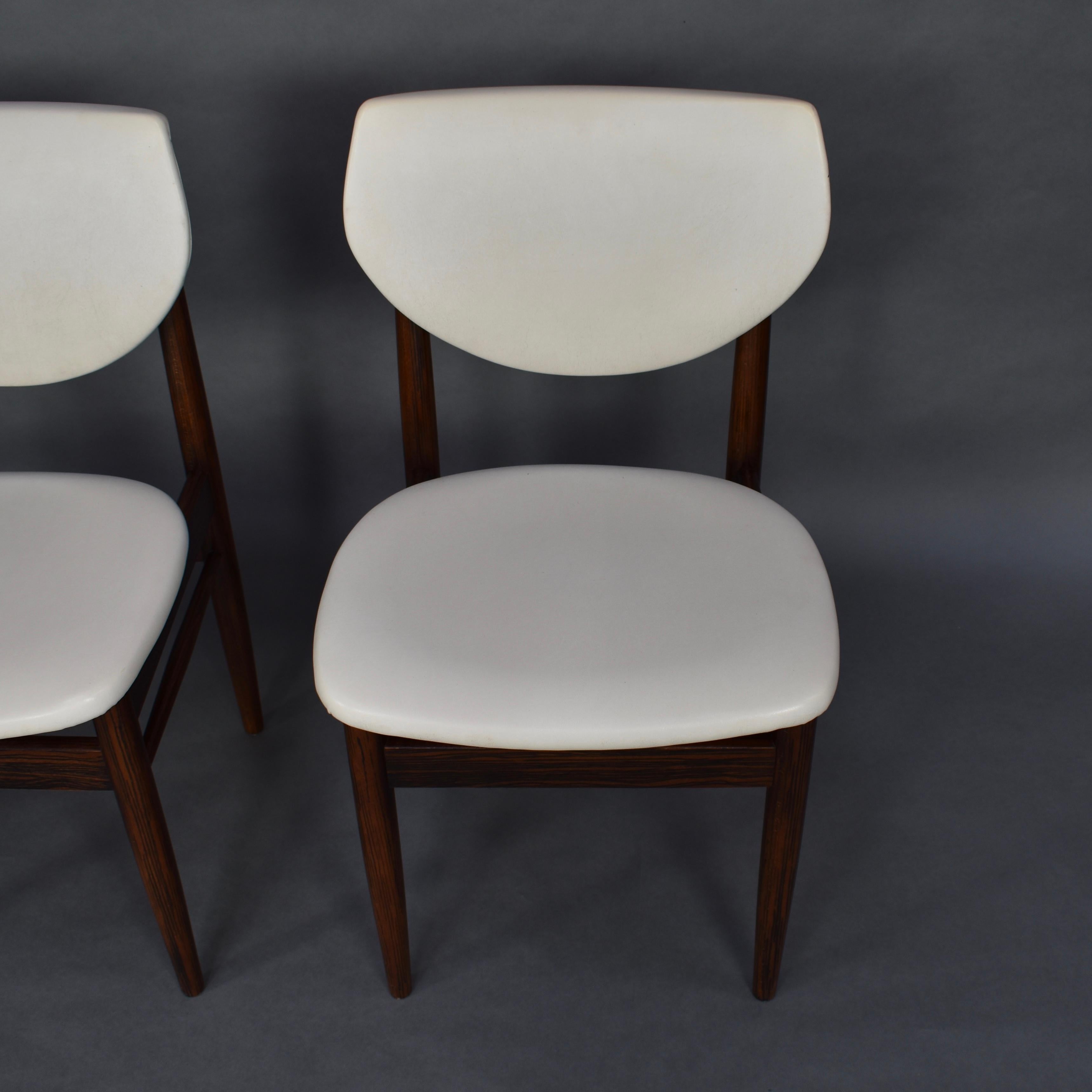 Set of Four Wenge Dining Room Chairs, circa 1960 For Sale 3