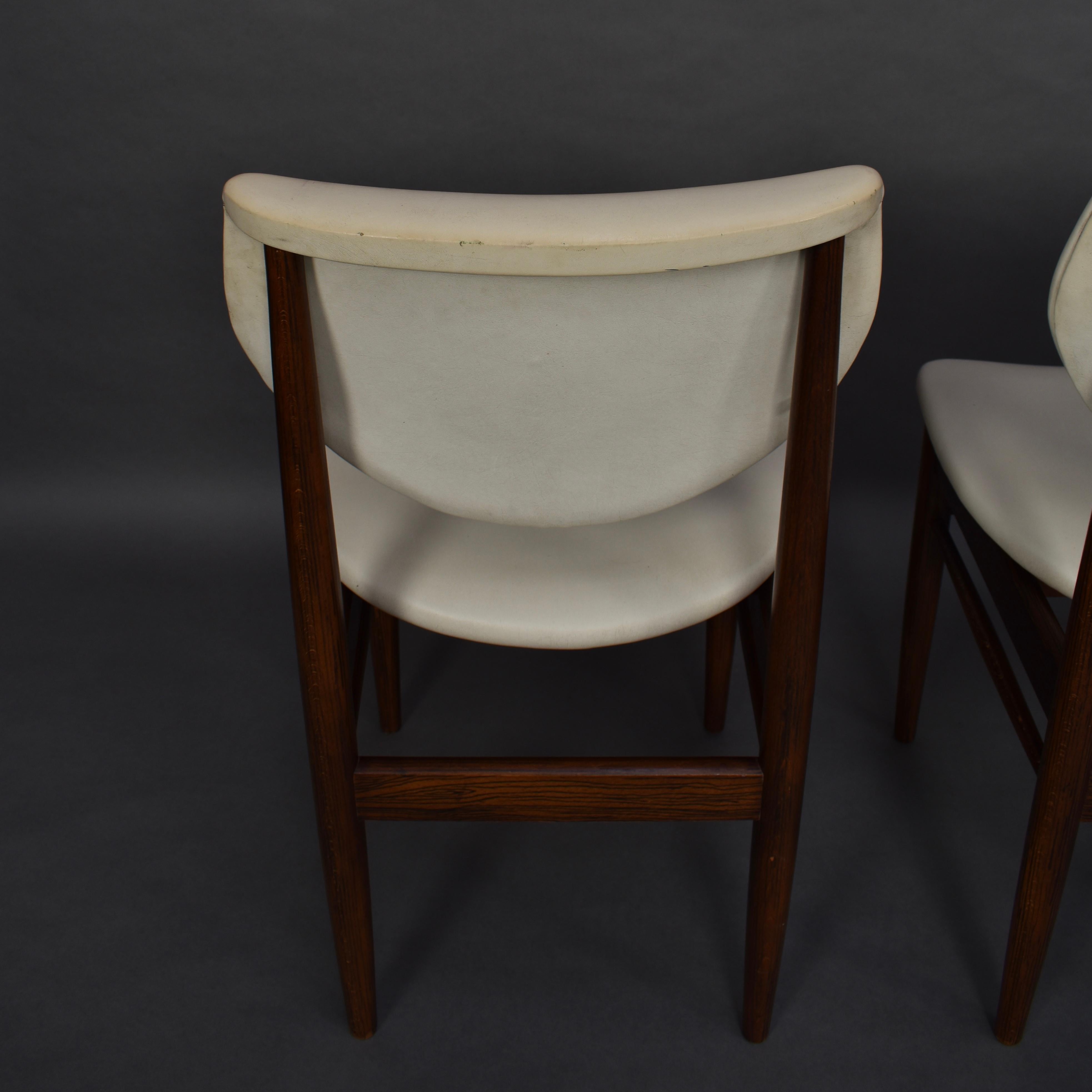 Set of Four Wenge Dining Room Chairs, circa 1960 For Sale 4