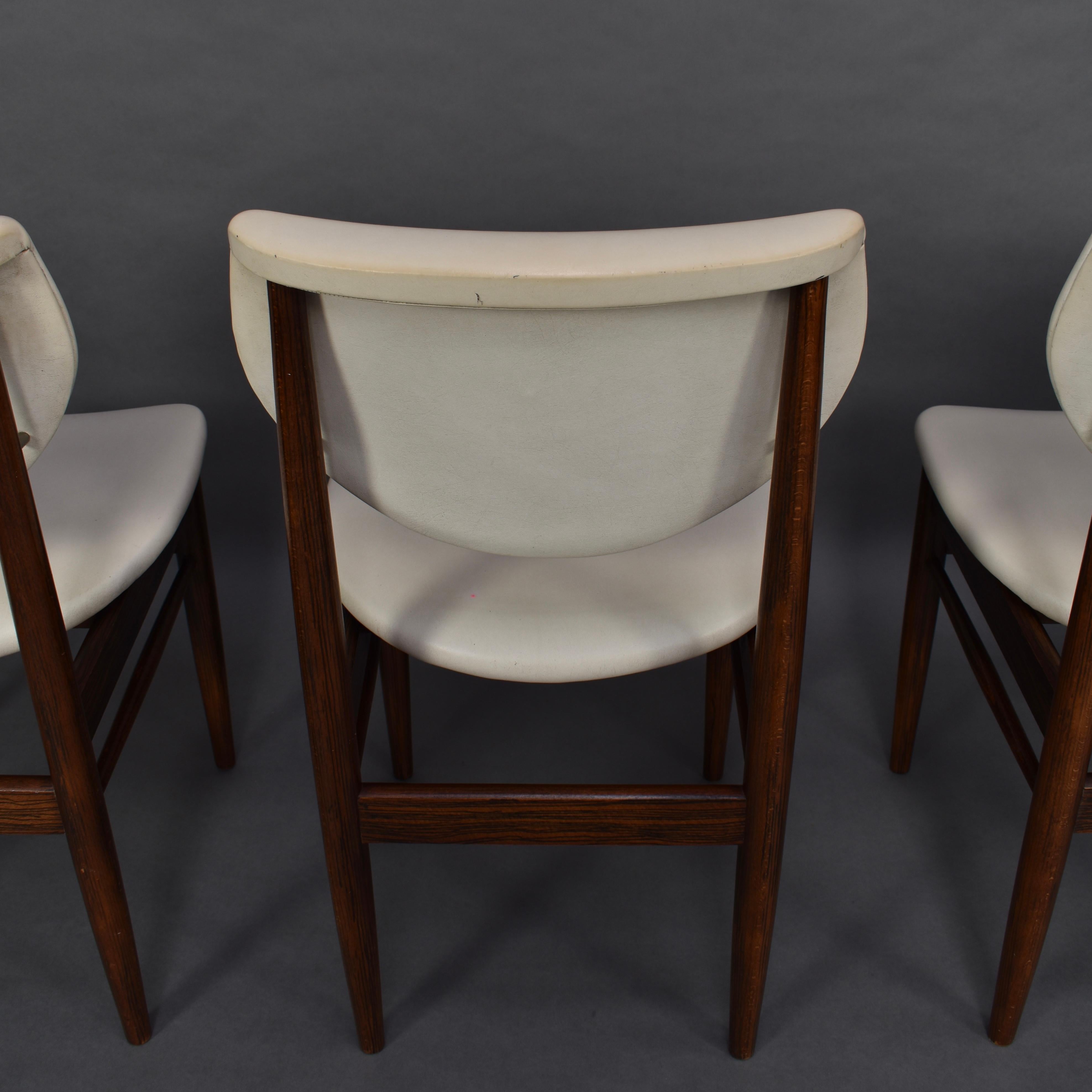 Set of Four Wenge Dining Room Chairs, circa 1960 For Sale 5