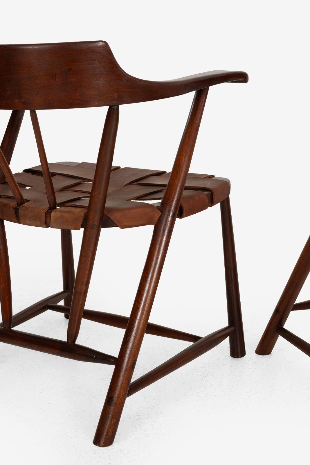 Set of Four Wharton Esherick Captains Chairs 1955 For Sale 4