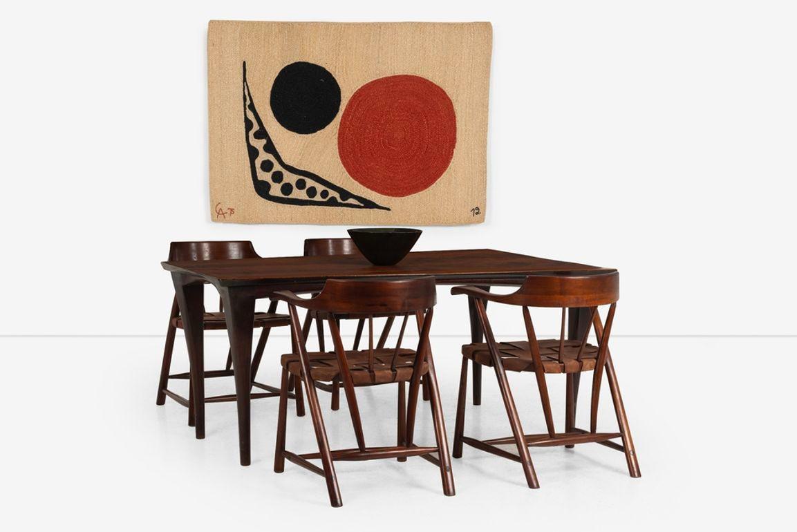 Set of Four Wharton Esherick Captains Chairs 1955 In Good Condition For Sale In Chicago, IL
