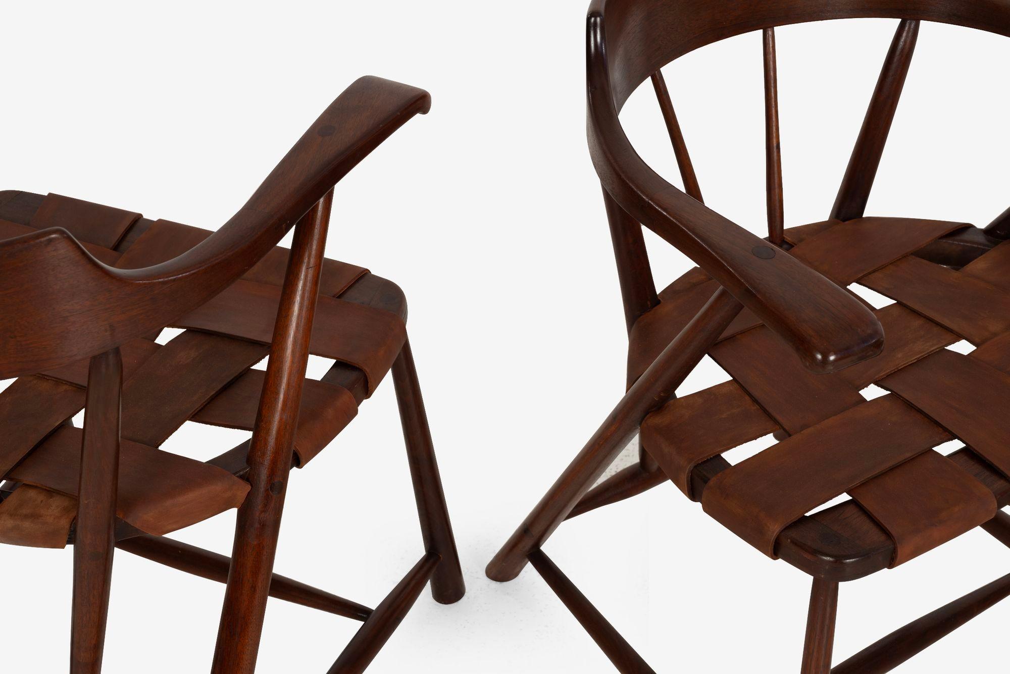 Set of Four Wharton Esherick Captains Chairs 1955 For Sale 1