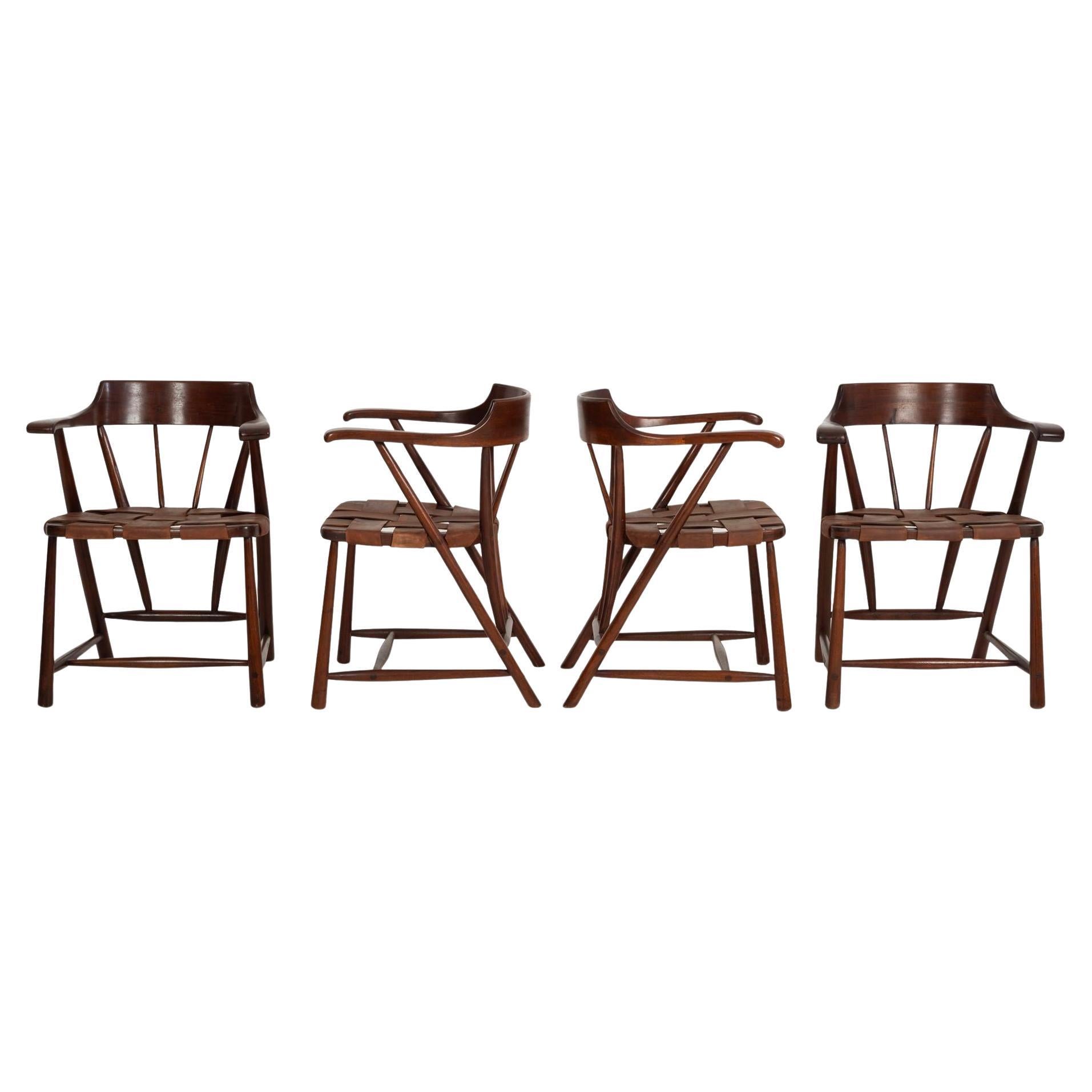 Set of Four Wharton Esherick Captains Chairs 1955