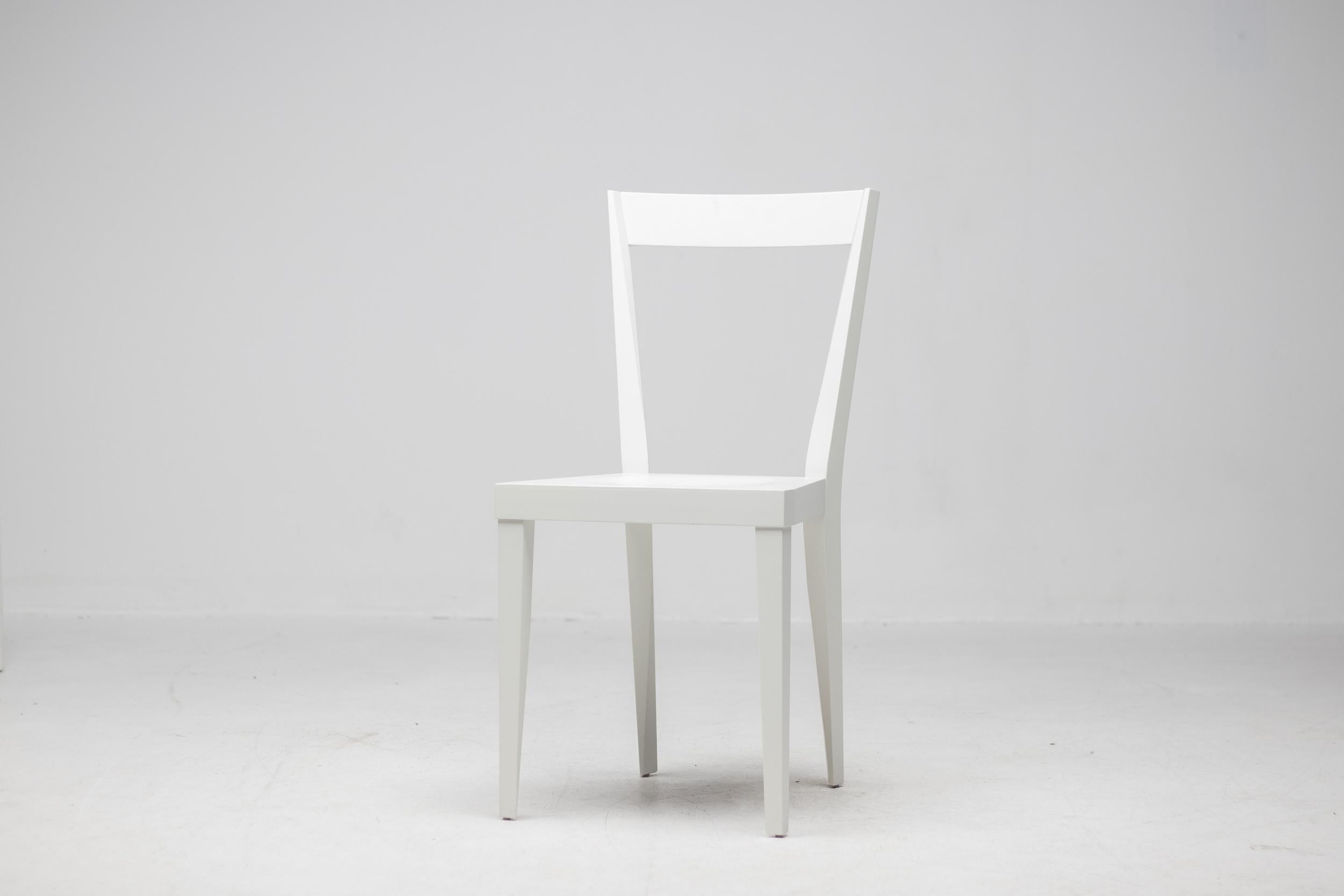 Originally designed by design Giò Ponti in 1937, these chairs are 21st C re-editions. The Livia chair owes its name to the 'livianum' offices in the University of Padua that it was designed for. Timeless is clearly the appropriate adjective for the