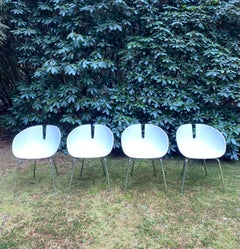 Ensemble de quatre chaises Moroso blanches, modèle Fjord, de Patricia Urquiola 2002