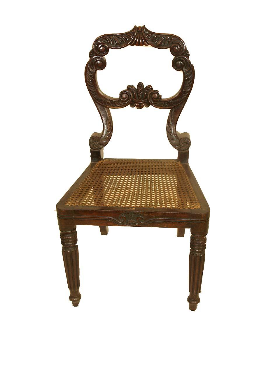 Set of Four William 4th Carved Rosewood Side Chairs For Sale 4