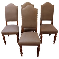 Juego de cuatro sillas de comedor William IV