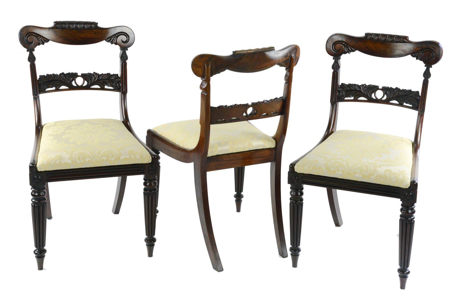 Set of Four William IV Rosewood Library Chairs Attributed to Gillows In Good Condition In Northwich, GB