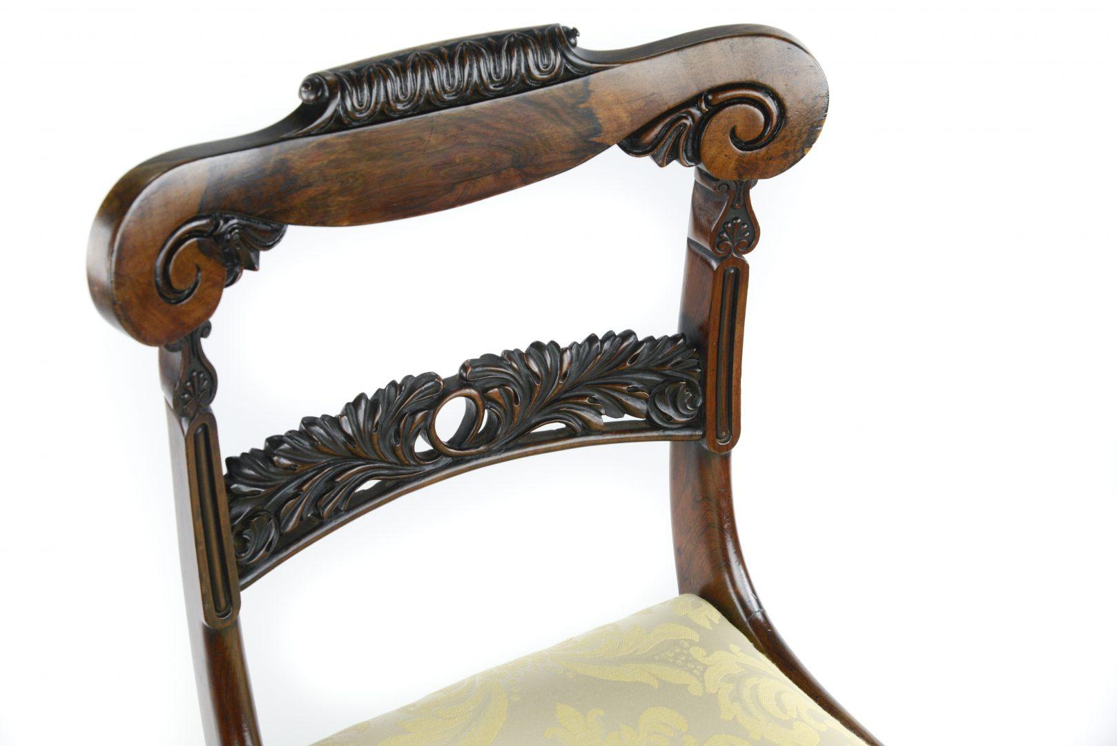 Set of Four William IV Rosewood Library Chairs Attributed to Gillows 1