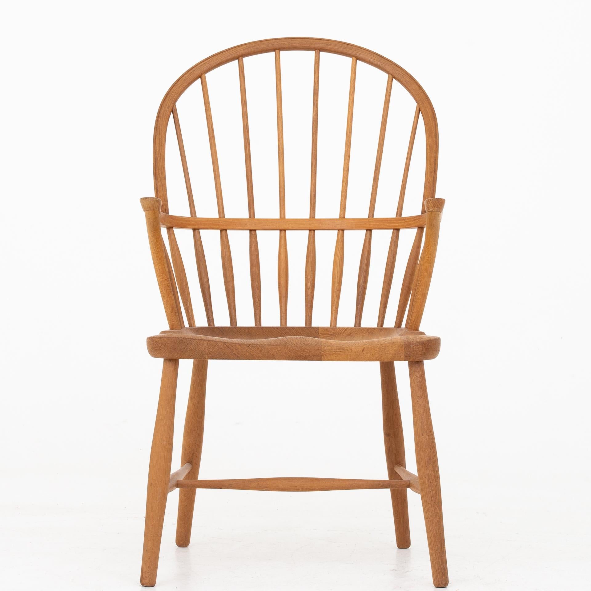Oak Set of Four Windsor Chairs by Frits Henningsen