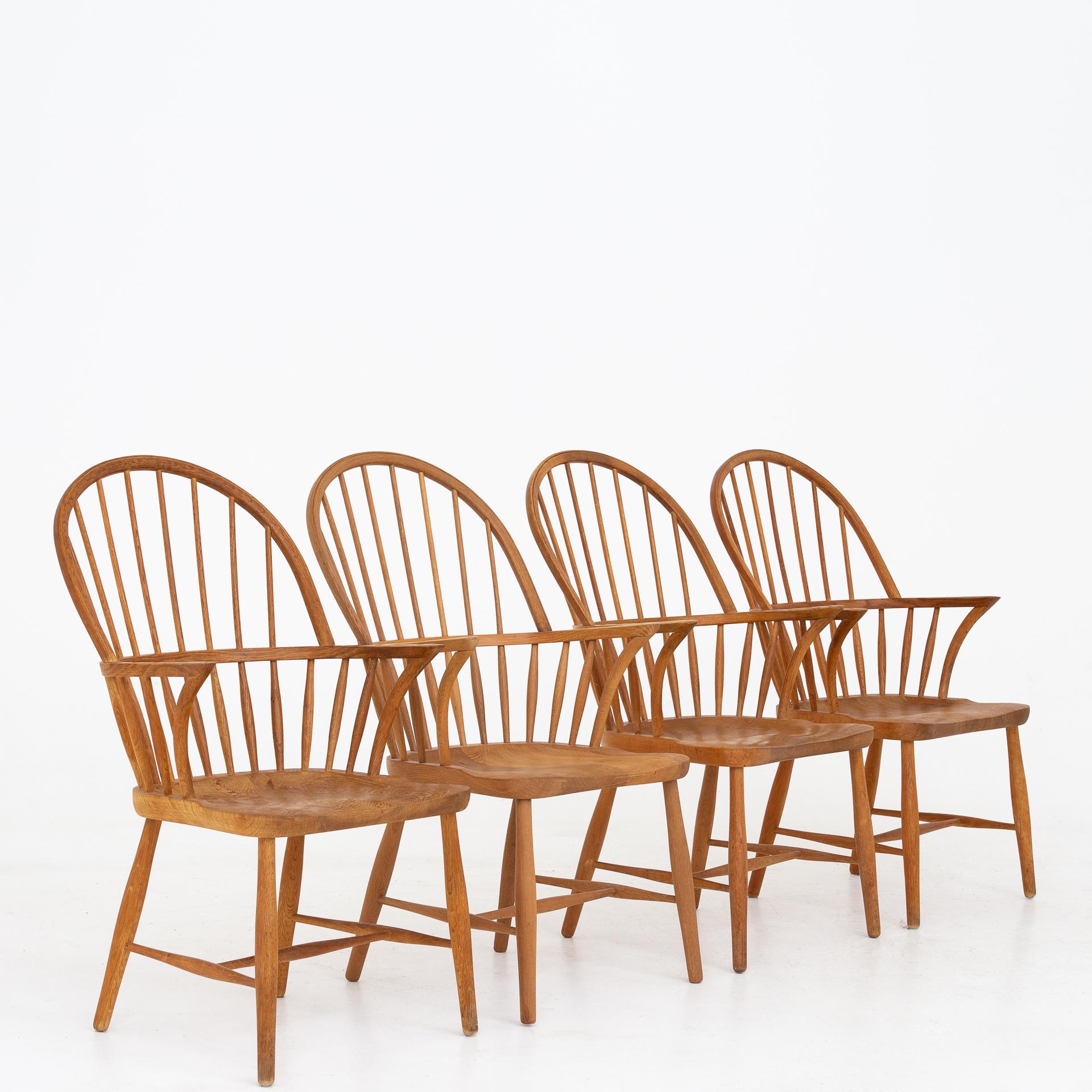 Set of Four Windsor Chairs by Frits Henningsen 1