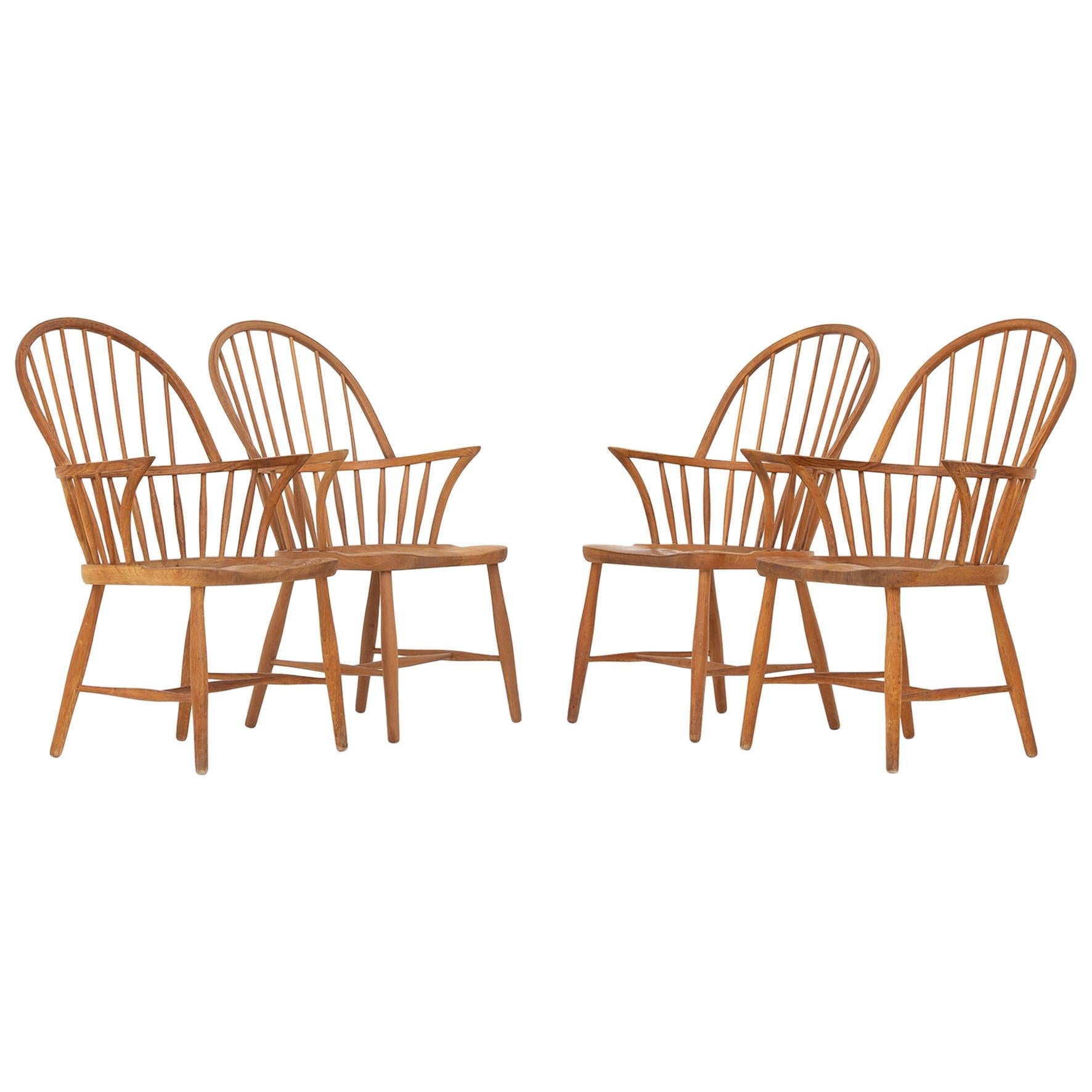 Set of Four Windsor Chairs by Frits Henningsen