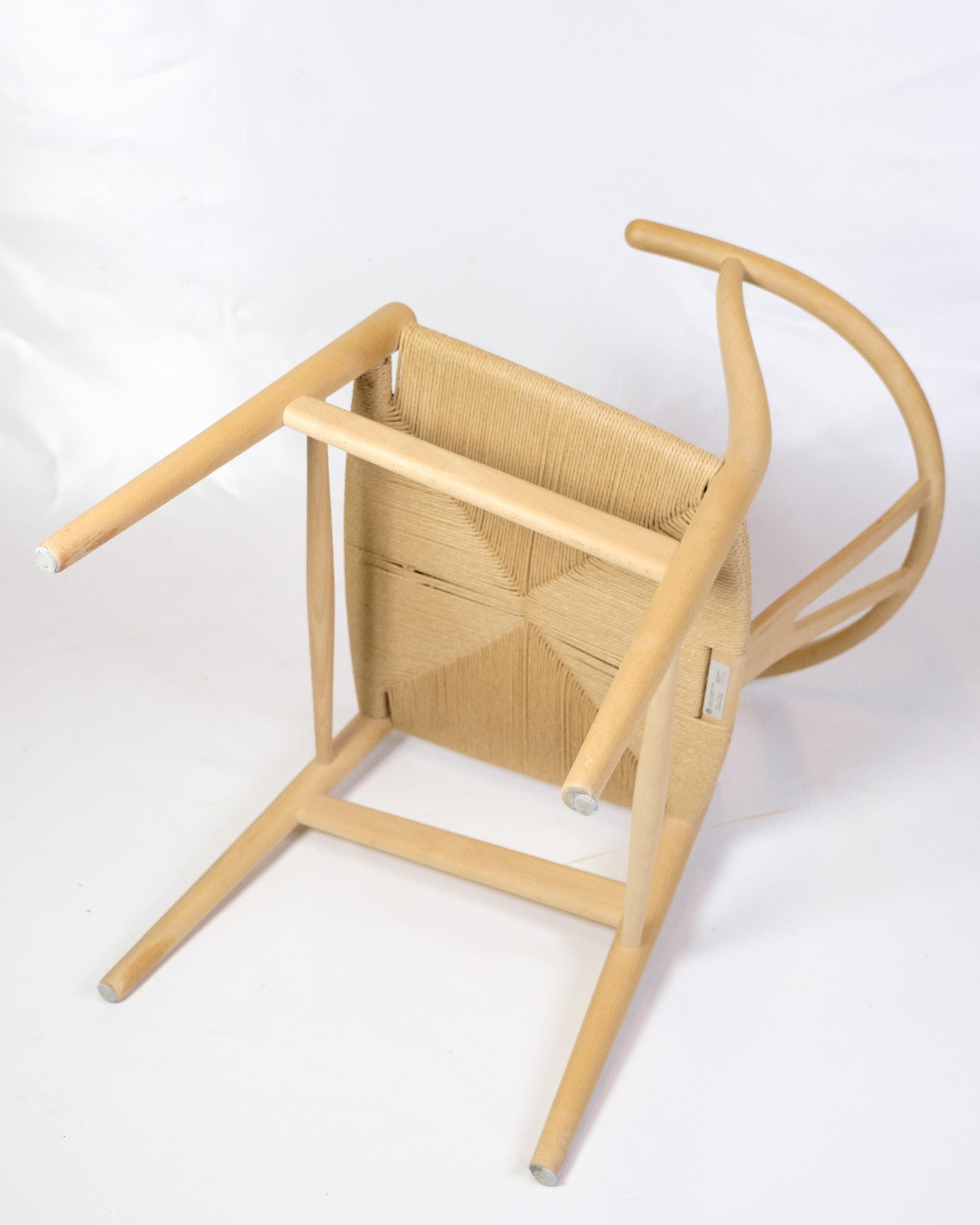 Ensemble de quatre chaises Wishbone modèle Ch24 fabriquées en hêtre par Hans J. Wegner en vente 2