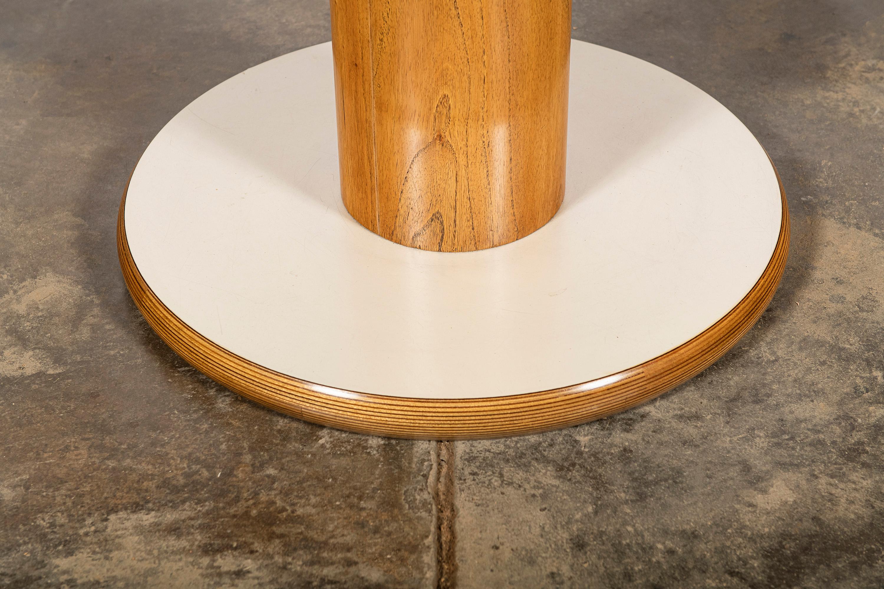 Wood, formica and velvet dining room set for 4 people by Ricardo Blanco, 1969. In Good Condition In Buenos Aires, Buenos Aires