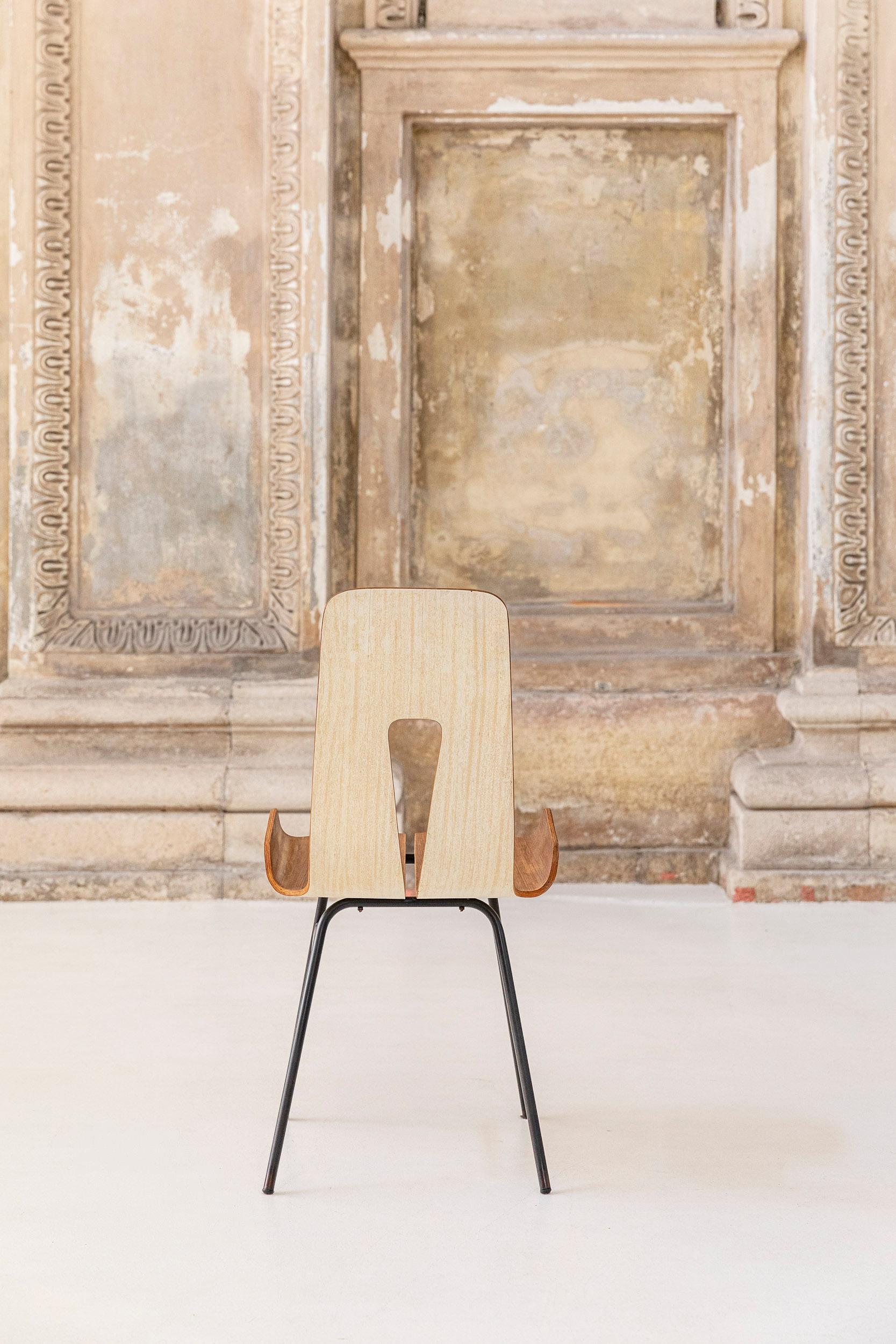Set of Four Wooden Chairs by Carlo Ratti 5