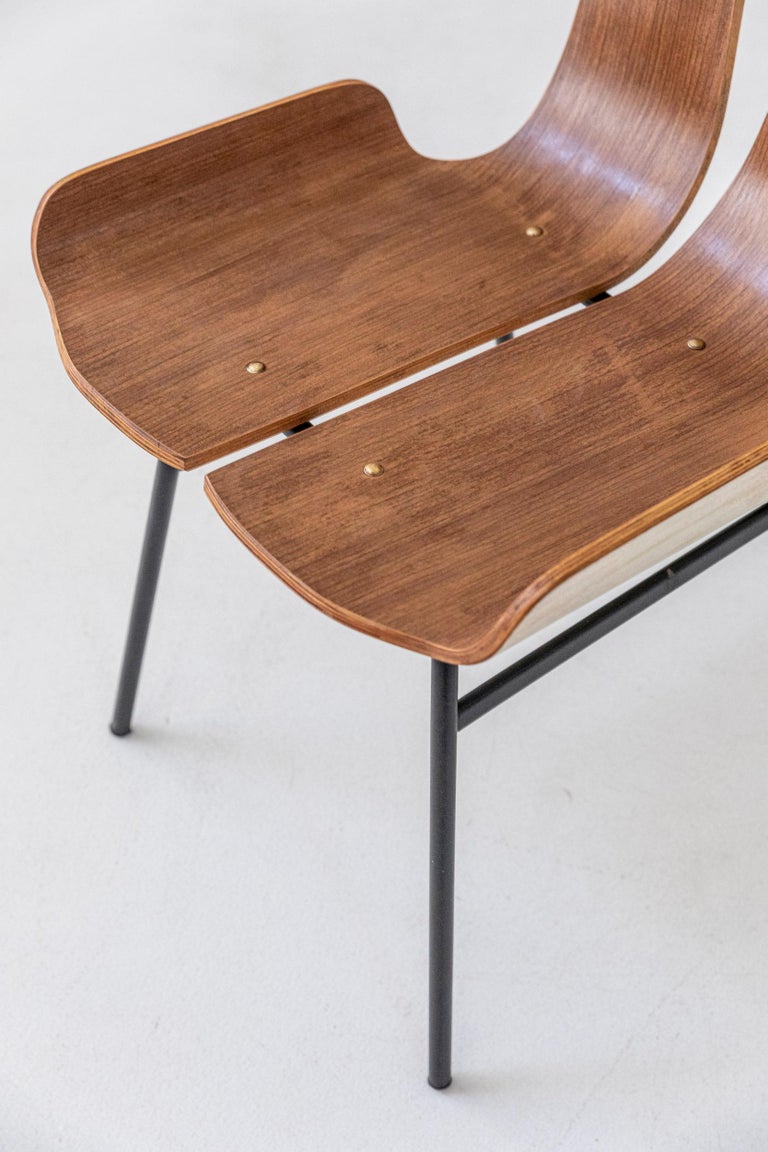 Set of Four Wooden Chairs by Carlo Ratti For Sale at 1stDibs