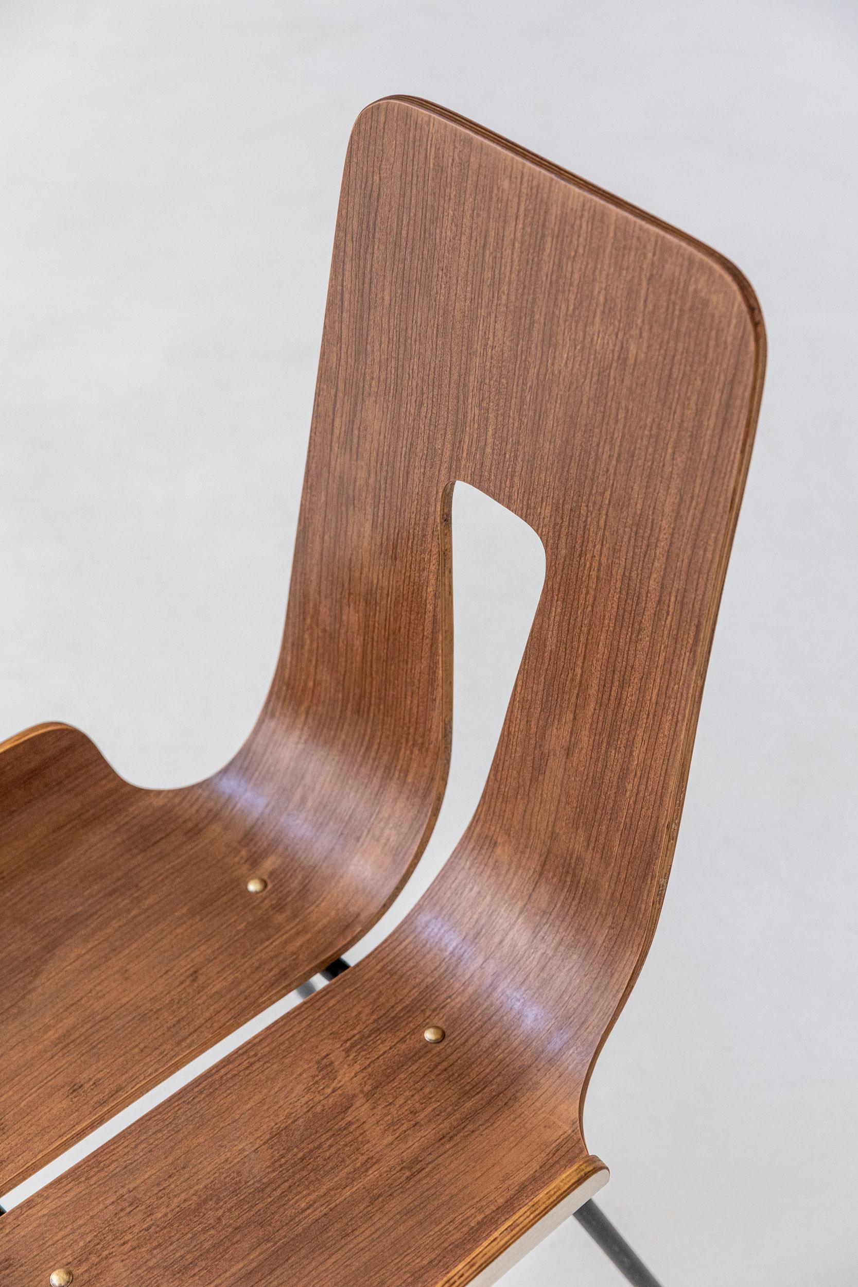 Set of Four Wooden Chairs by Carlo Ratti 15