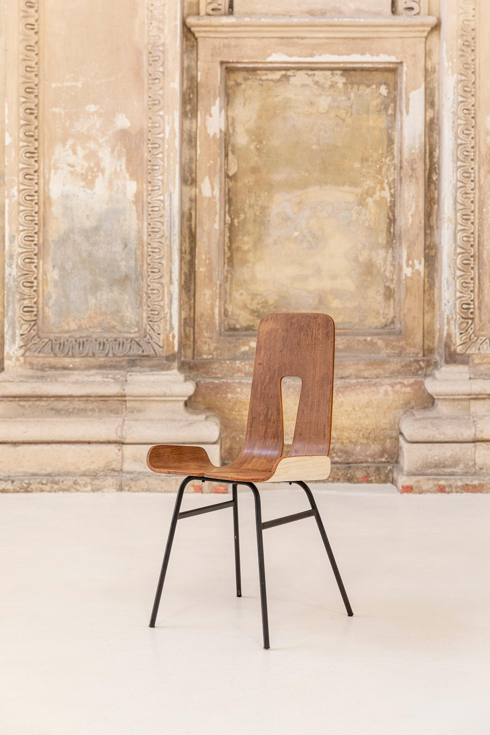 Set of Four Wooden Chairs by Carlo Ratti 2