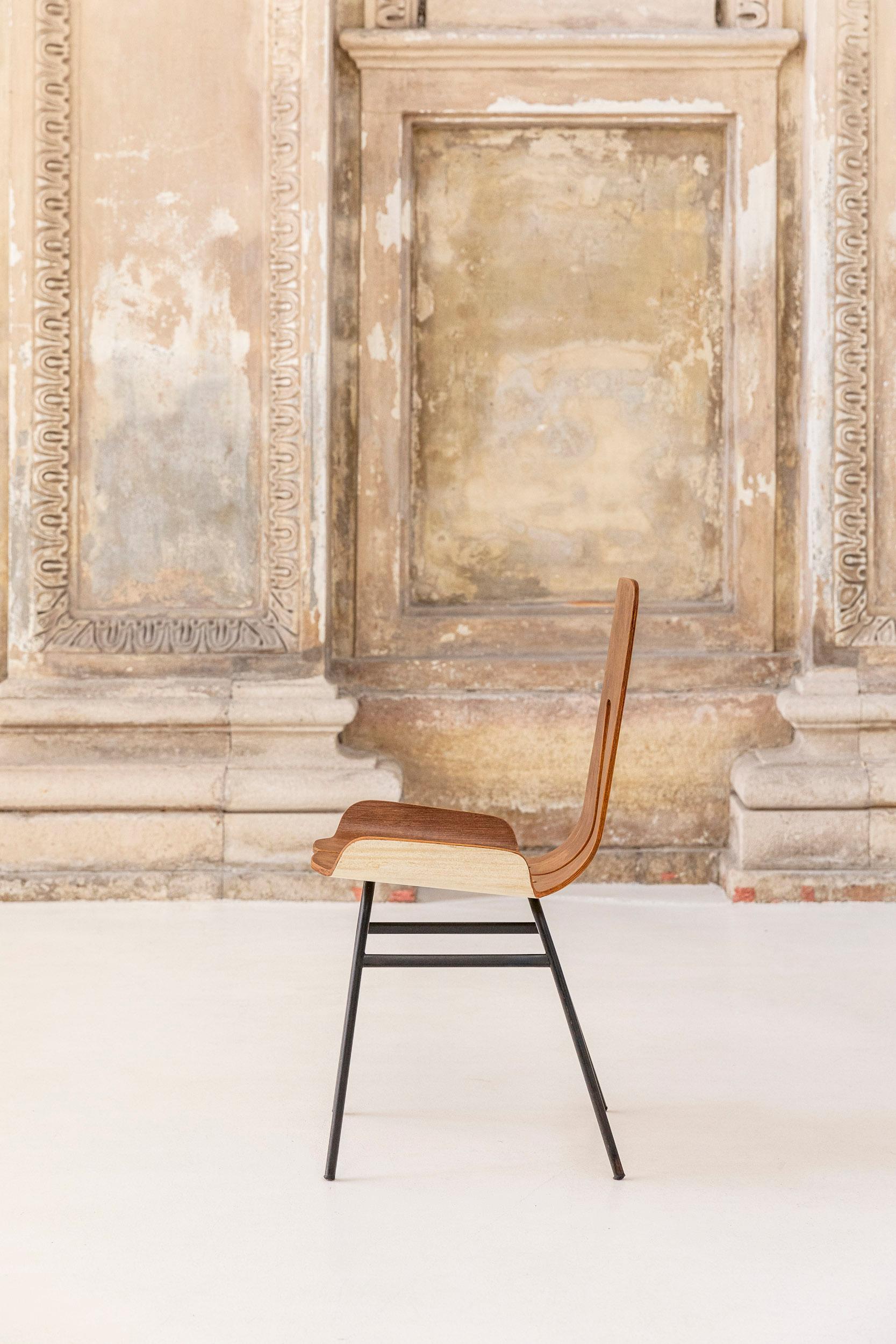 Set of Four Wooden Chairs by Carlo Ratti 3