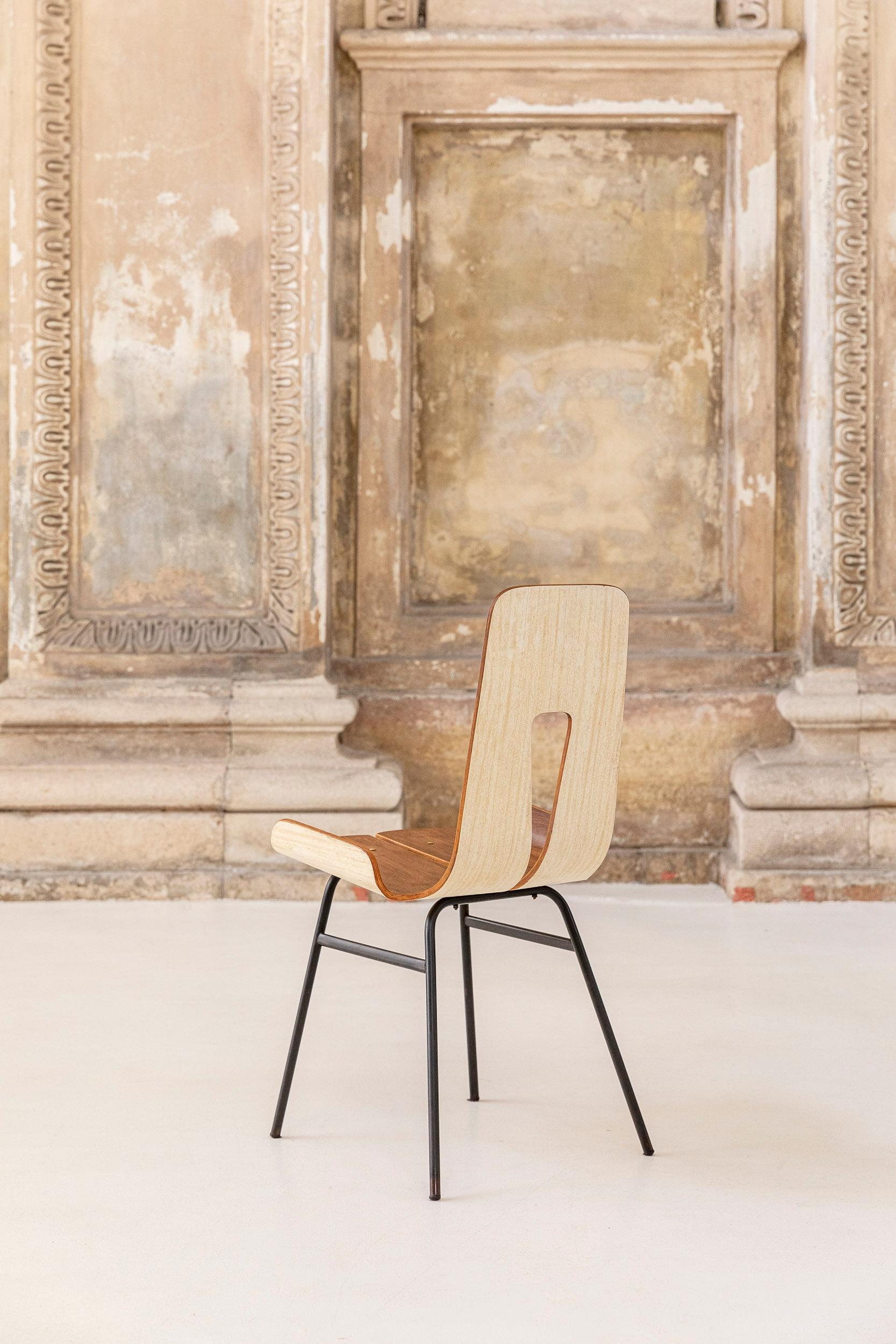 Set of Four Wooden Chairs by Carlo Ratti 4