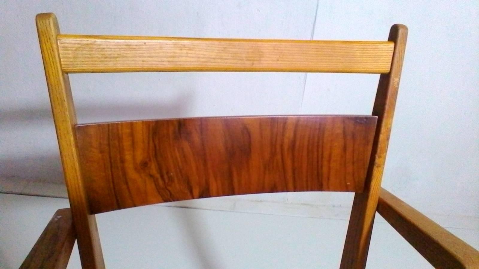 Set of Four Wooden Chairs JI-350 with New Upholstery, 1965 For Sale 3