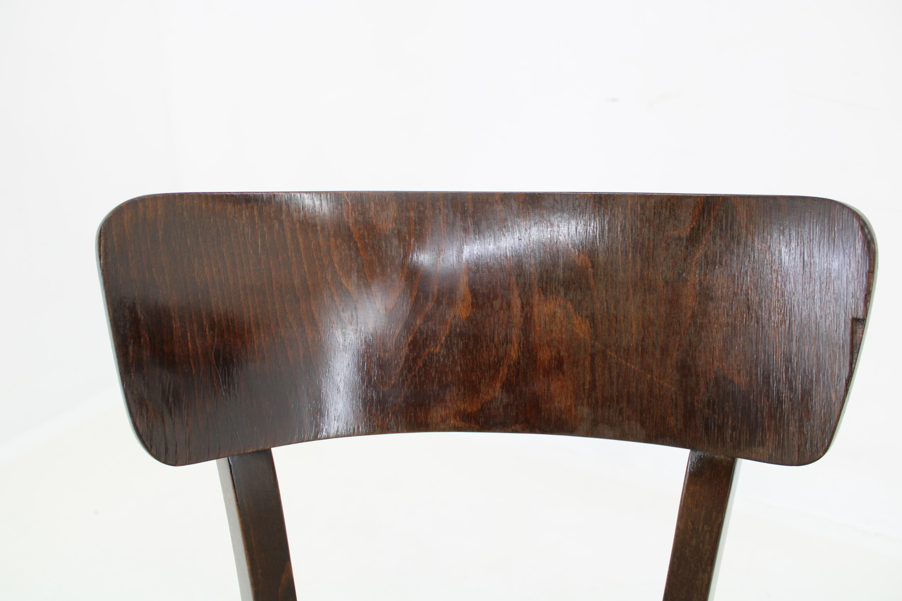 Set di quattro sedie in legno, Thonet, anni '50 in vendita 6