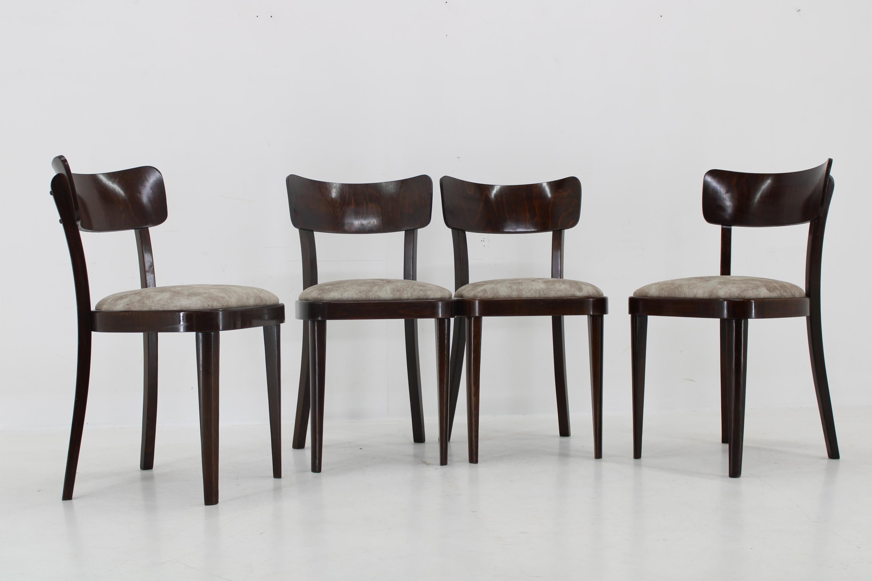 Ceco Set di quattro sedie in legno, Thonet, anni '50 in vendita
