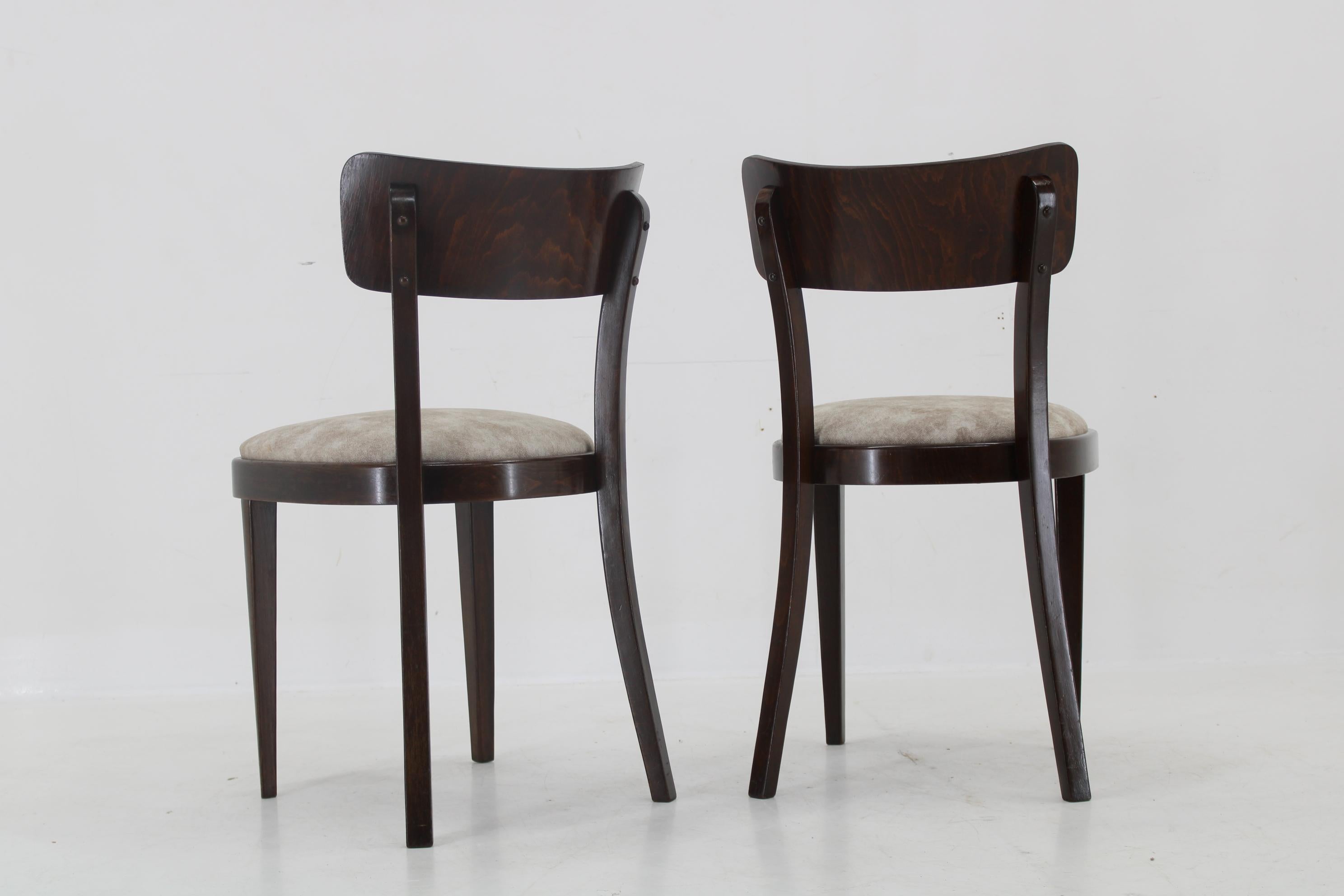 Set di quattro sedie in legno, Thonet, anni '50 in vendita 2