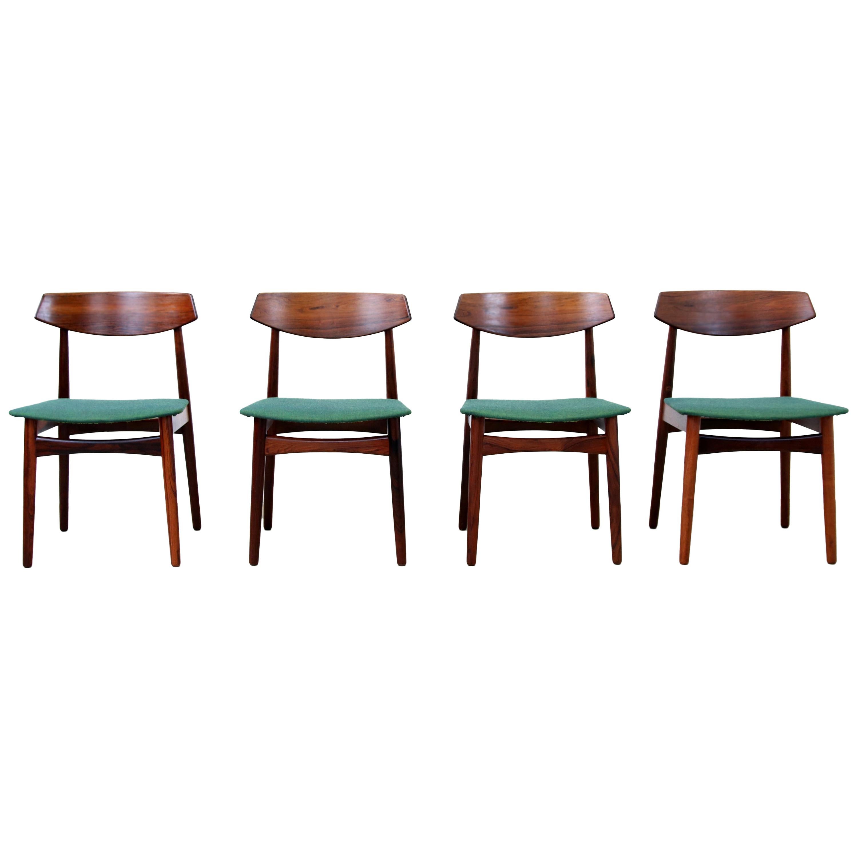 Set of 4 Mid Century teak Danish Design Chairs by Skovby Mobler, Denmark 1960's