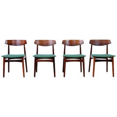 Vintage Set of 4 Mid Century teak Danish Design Chairs by Skovby Mobler, Denmark 1960's