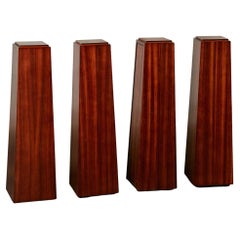 Set of Four Wooden Pedestal