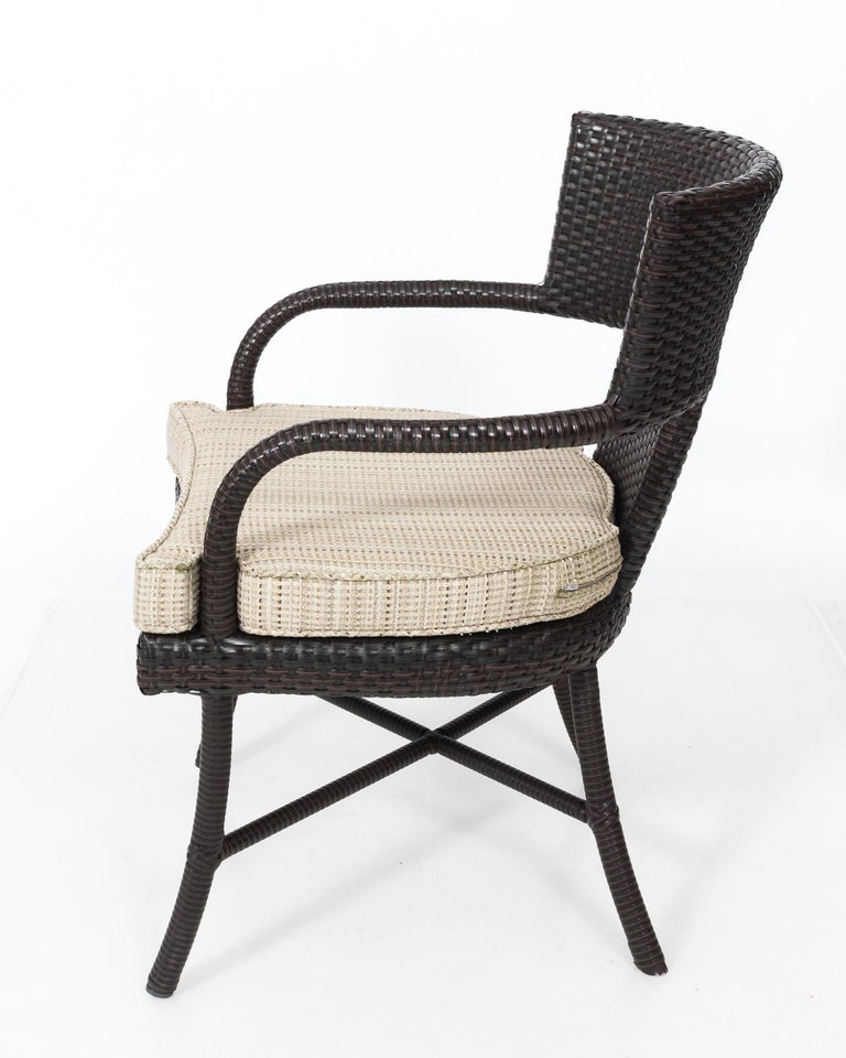 Set of Four Woven Outdoor Chairs For Sale at 1stdibs