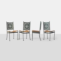 Set of Four Wrought Iron Chairs by Arthur Umanoff