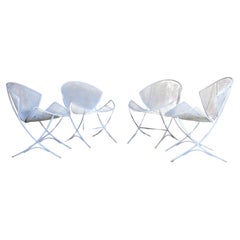 Set of Four Wrought Iron Patio Chairs by Maurizio Tempestini for Salterini