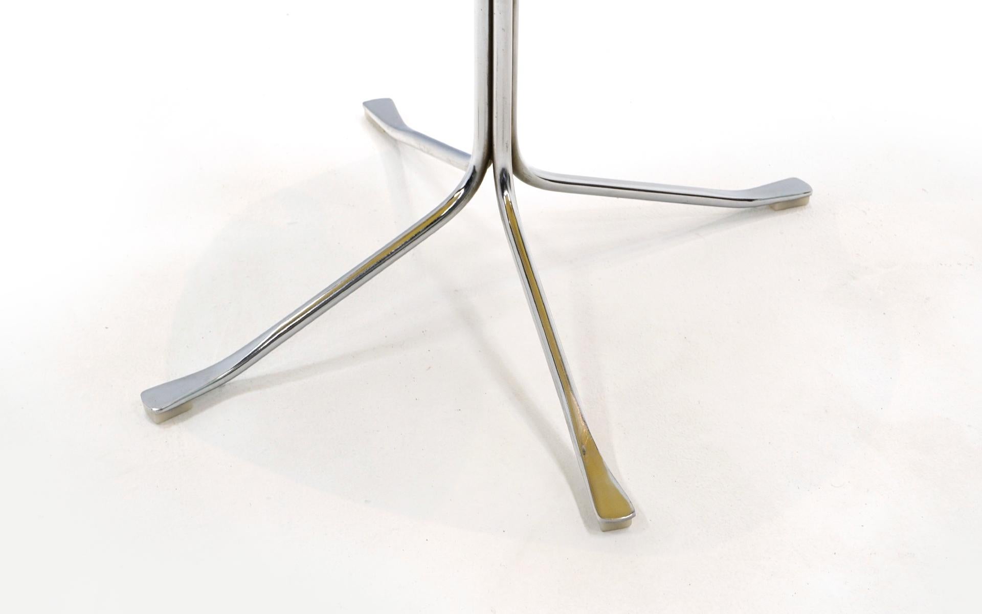 Chrome Set of Four Yellow Ion Dining Chairs by Gideon Kramer for the Space Needle For Sale