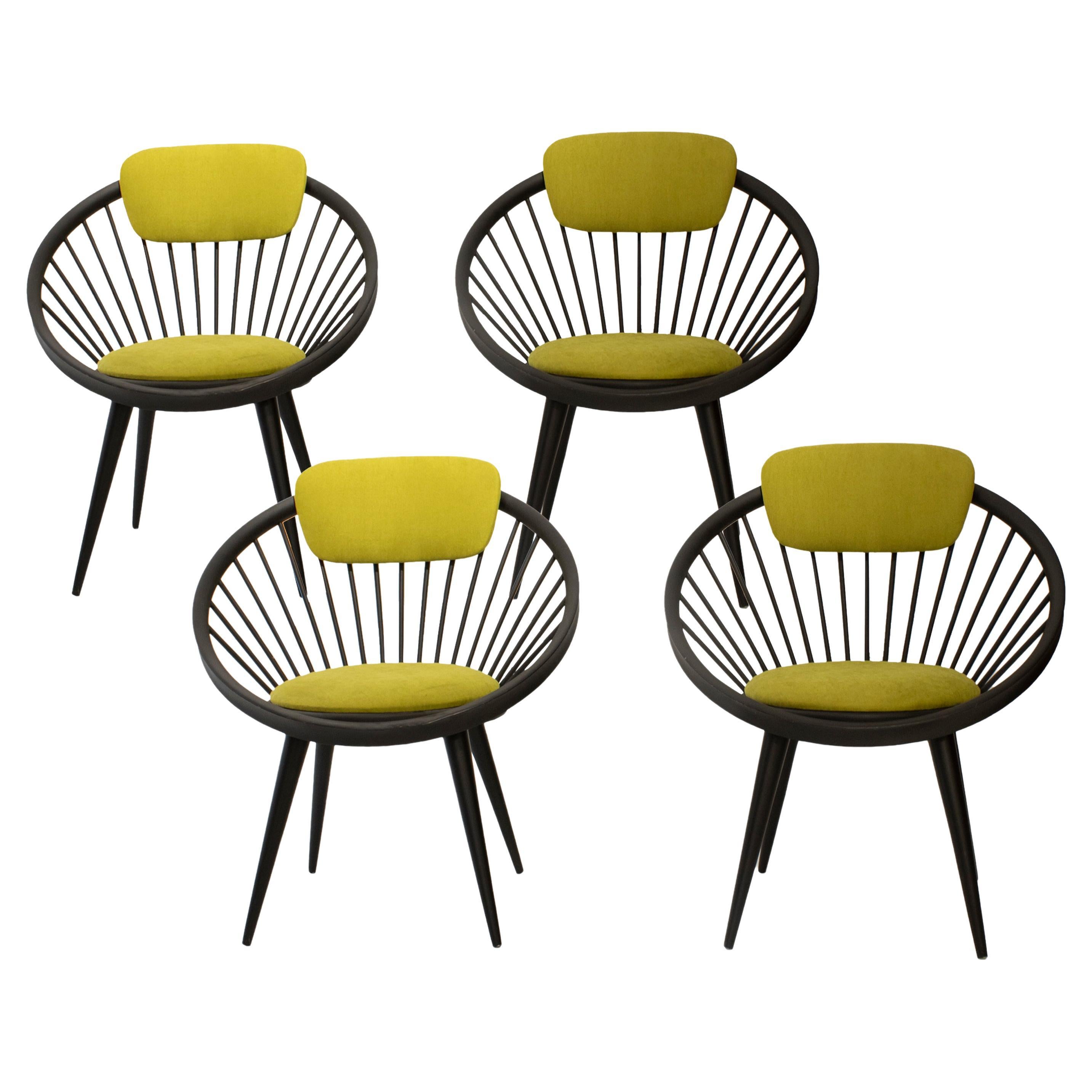 Set of four Yngve Ekstrom's Circle Armchairs for Swedese Meubel, Sweden, 1960 For Sale