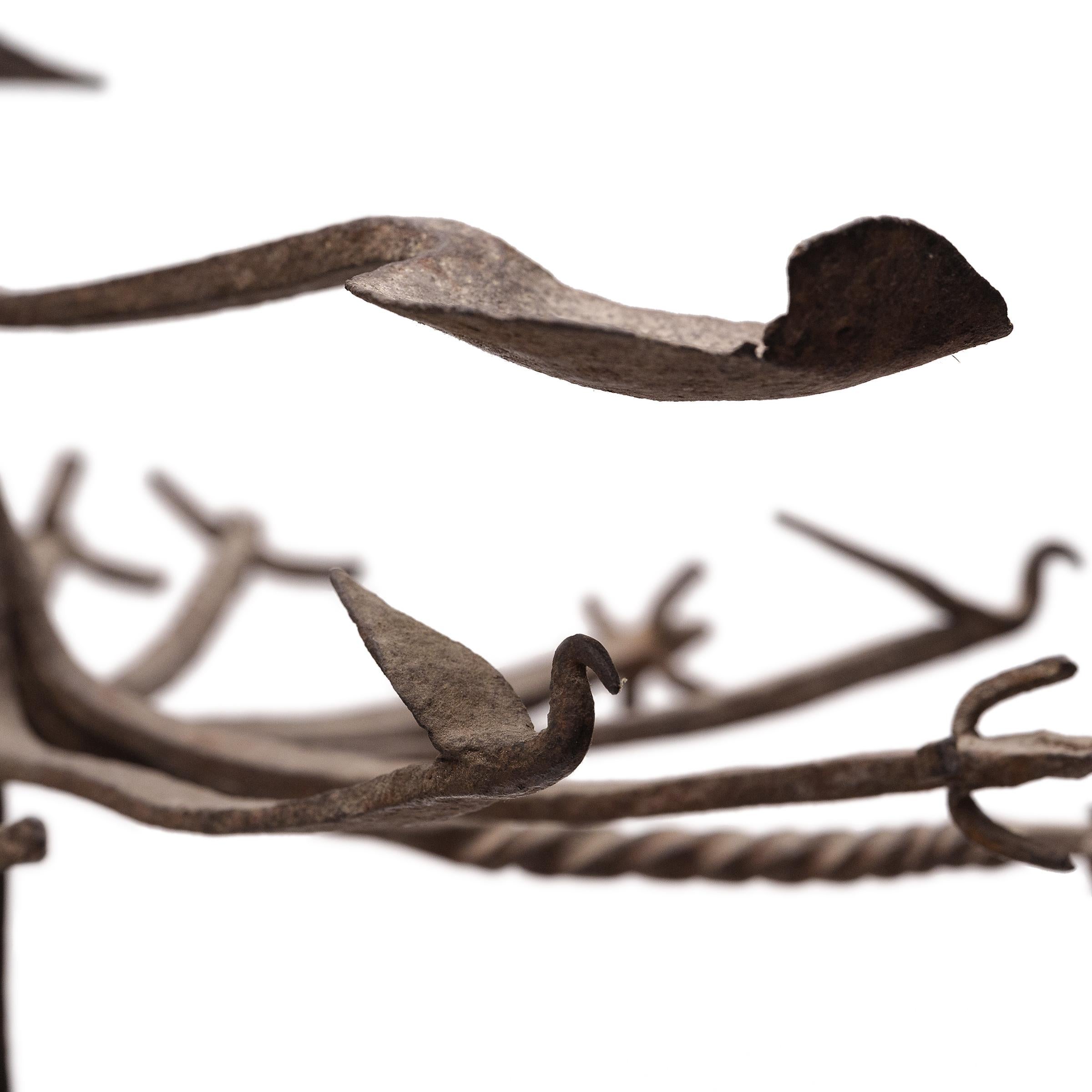 Iron Set of Four Yoruba Osanyin Healing Staffs, c. 1900 For Sale