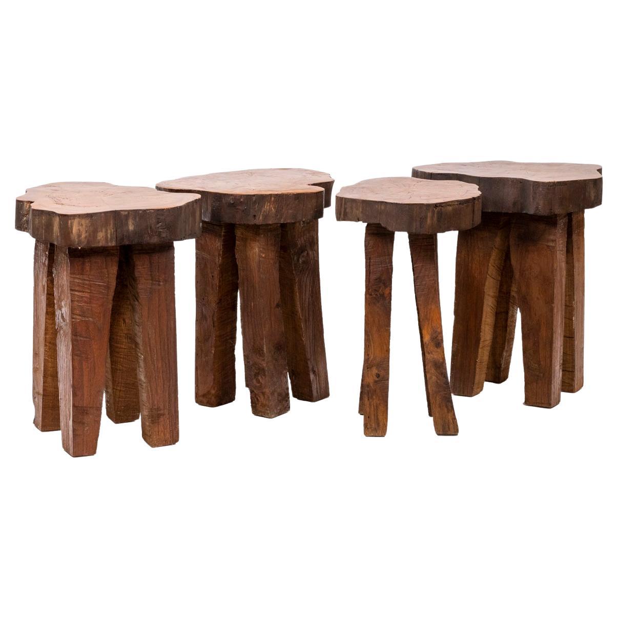 Set of Fours Stools, 1970s For Sale