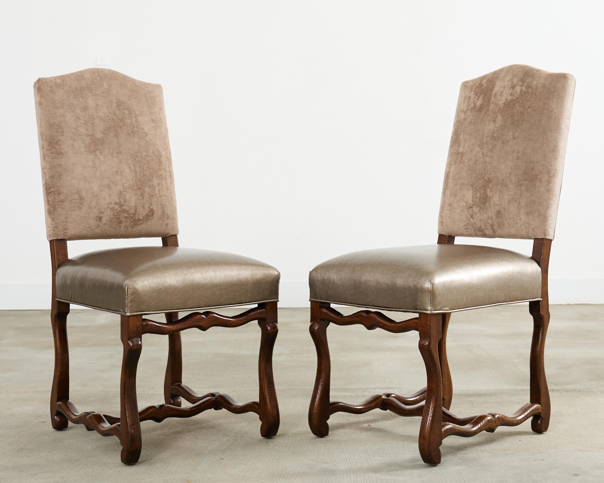 Ensemble de quatorze chaises de salle à manger Os de Mouton de style baroque en vente 10