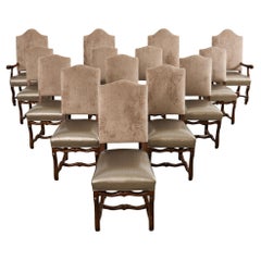 Set di quattordici sedie da pranzo in stile barocco Os de Mouton