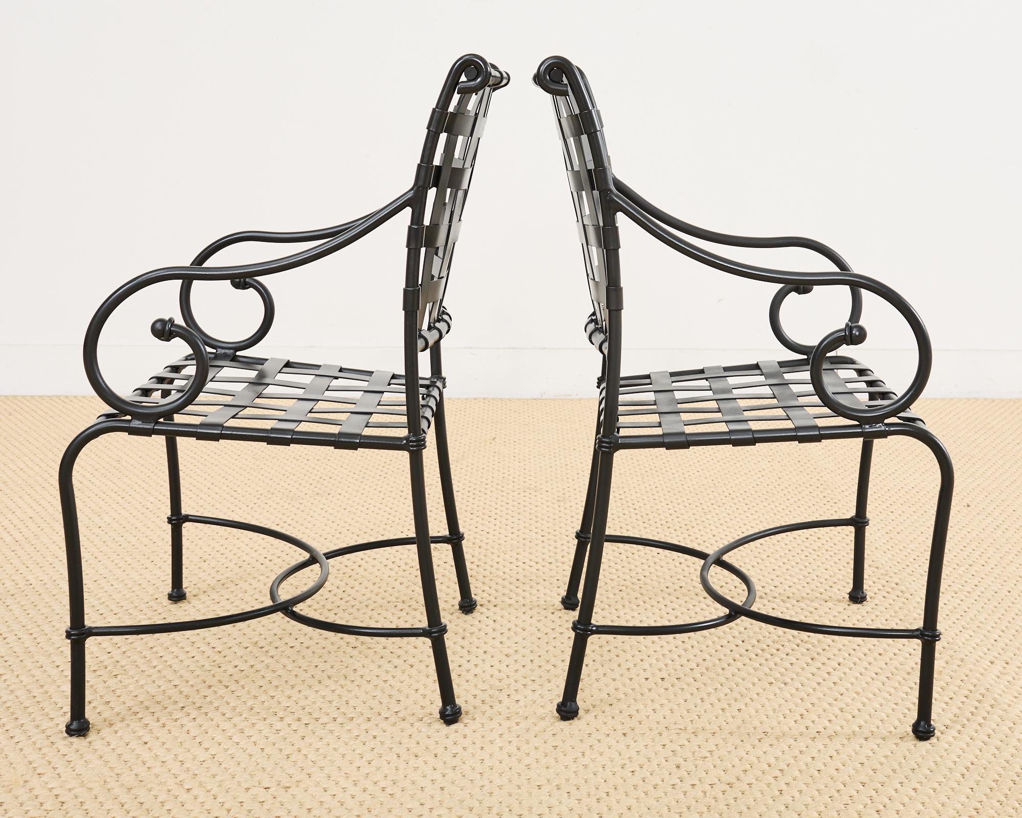 Set of Fourteen Richard Frinier for Brown Jordan Florentine Armchairs For Sale 3