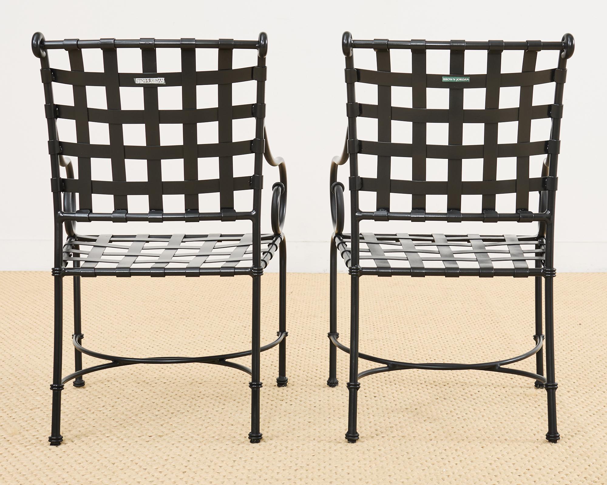 Set of Fourteen Richard Frinier for Brown Jordan Florentine Armchairs For Sale 5