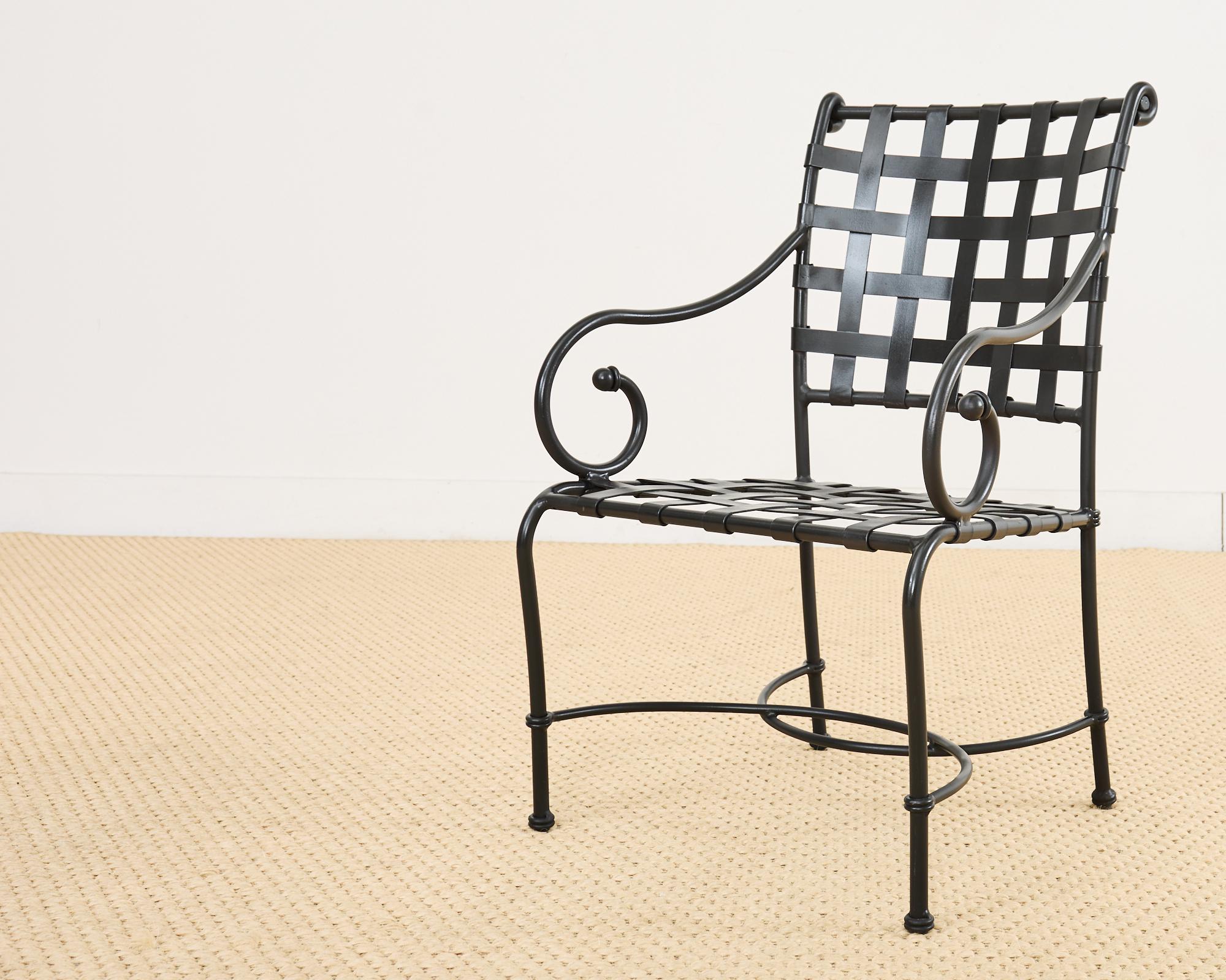 Set of Fourteen Richard Frinier for Brown Jordan Florentine Armchairs For Sale 7