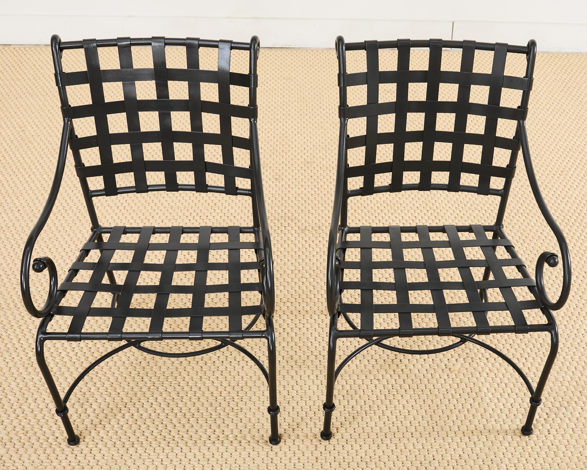 Set of Fourteen Richard Frinier for Brown Jordan Florentine Armchairs In Good Condition For Sale In Rio Vista, CA