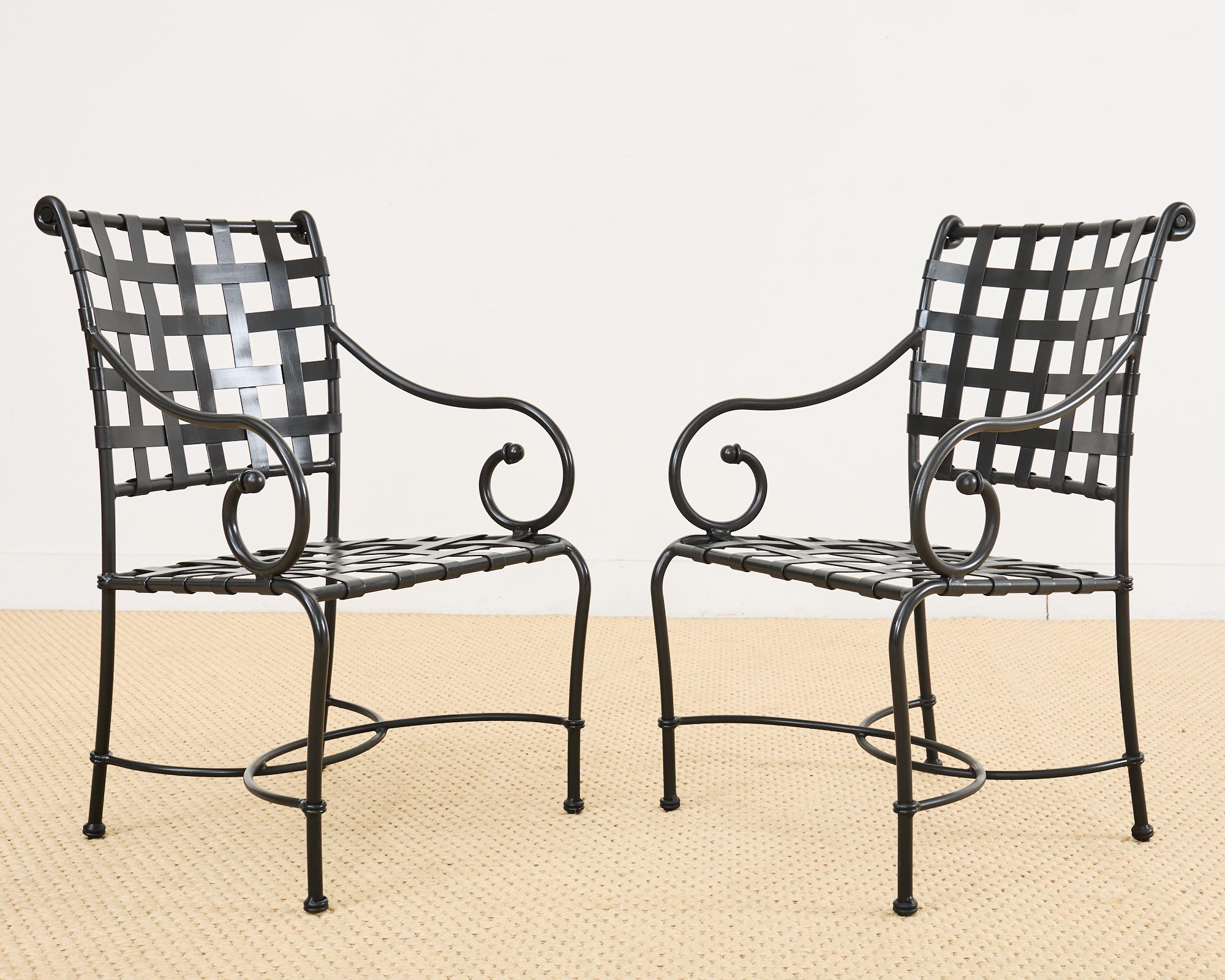 20th Century Set of Fourteen Richard Frinier for Brown Jordan Florentine Armchairs For Sale