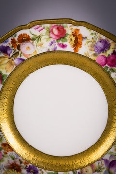 Set of Fourteen English Porcelain Dessert Plates, Royal Doulton, circa 1890